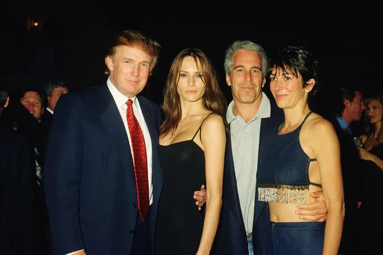 Donal Trump and Jeffery Epstein with partners